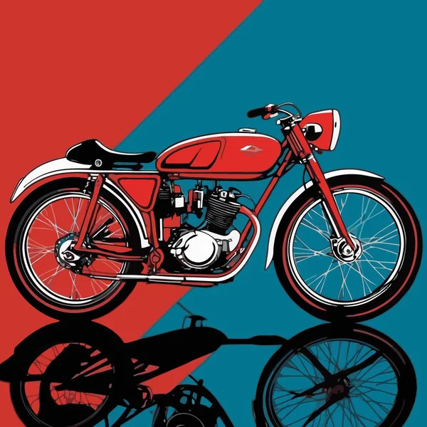 Motosiklet süren bir motorcunun vektör görüntüsü, dinamik ve cesur bir şekilde resmedilmiş.