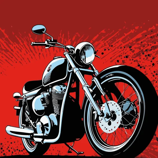 Motosiklet süren bir motorcunun vektör görüntüsü, dinamik ve cesur bir şekilde resmedilmiş.