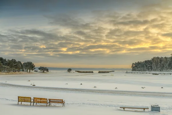 Laguna de Kaunas al atardecer — Foto de Stock