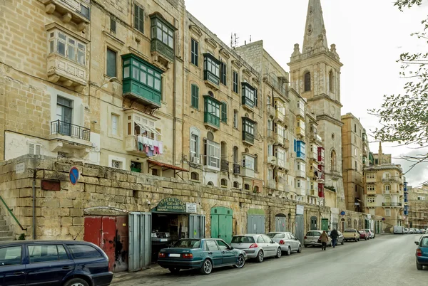 Régi Valletta épület — Stock Fotó