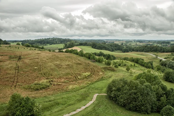 Lithuanian  field and hills — Stock Photo, Image