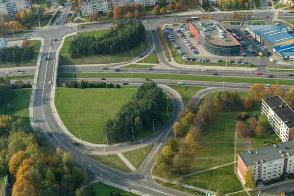 Городские улицы сверху
