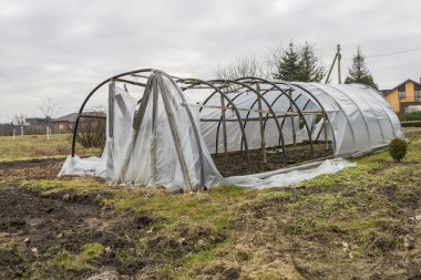 greenhouse in garden clipart