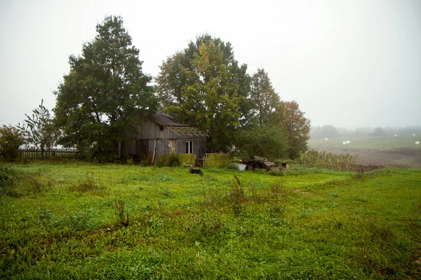 Vecchia fattoria tra gli alberi — Foto Stock