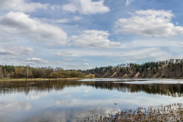 Reflection of the sky in the river — Stock Photo, Image