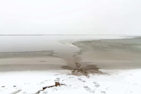 考纳斯湖冬季 — 图库照片