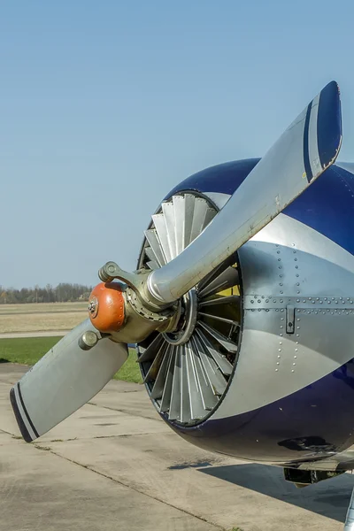 Plane propeller close — Stock Photo, Image