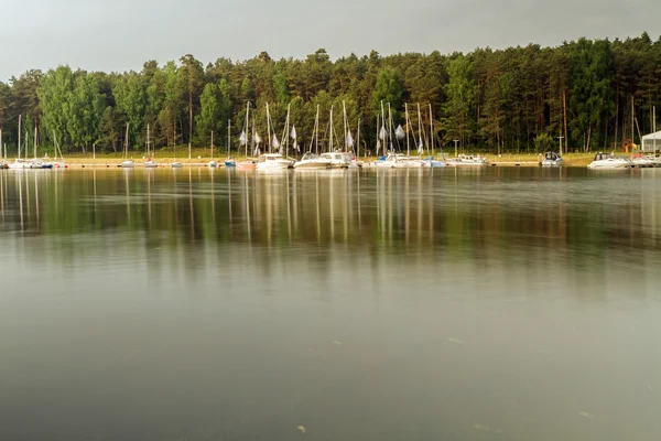 Kaunas Lagoon yachts — Stock Photo, Image