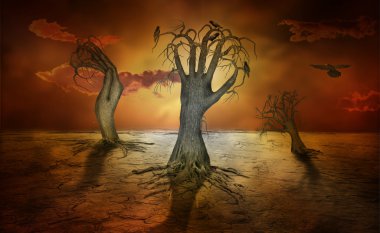 Bekleme el ağaçlar