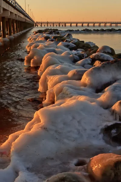 Stenar i vinter — Stockfoto