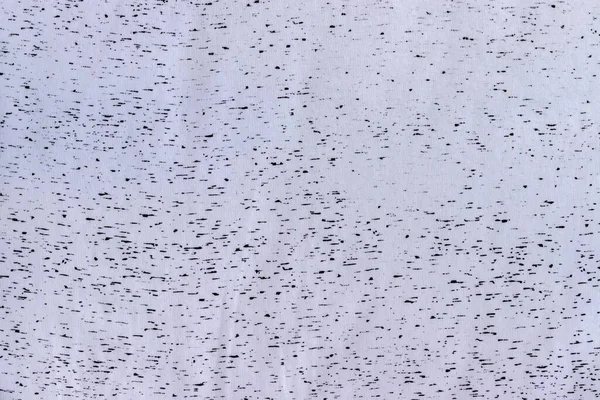 Witte Jersey Katoenen Stof Met Zwarte Vlekken Textuur Gespot Textiel — Stockfoto