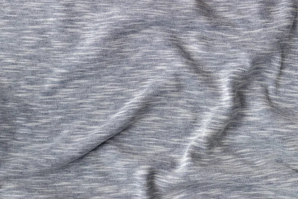 コットンジャージー生地の質感 砕いた灰色の織物の背景 — ストック写真