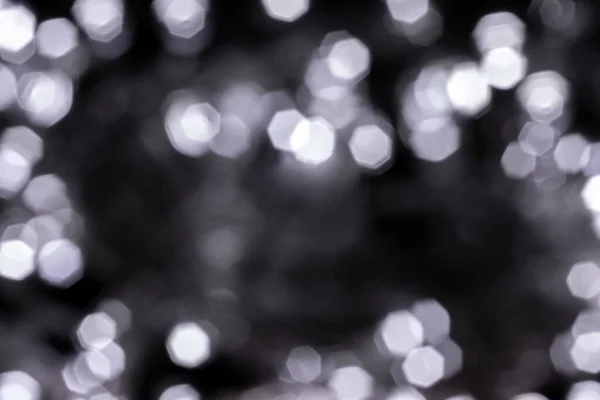 Luci Sfocate Sfondo Grigio Scuro Bokeh Astratto Con Luce Soffusa — Foto Stock