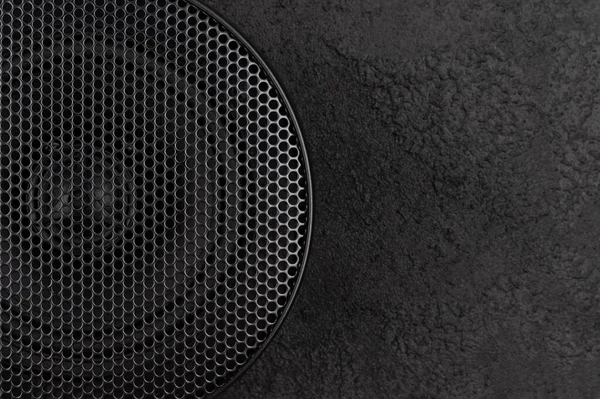 Stylowy Samochód Audio Akustyczny Okrągły Głośnik Pokrywą Ochronną Grill Gofrowy — Zdjęcie stockowe