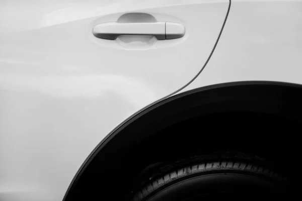 Bumper Front White Sports Car Car Road Element Design Headlight — стоковое фото