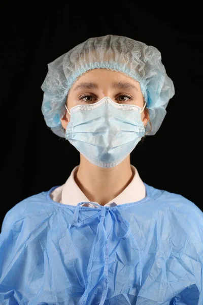 Portrait Une Infirmière Virologue Médecin Pandémie 2021 Arrêtez Coronavirus Covid — Photo