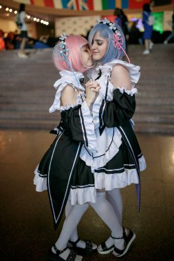 Kiev, Ukrayna - 1 Haziran 2019: Comic Con, Ukrayna 'da yıllık bir hayran festivali. 