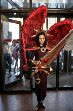 Kiev, Ukrayna - 1 Haziran 2019: Comic Con, Ukrayna 'da yıllık bir hayran festivali. 