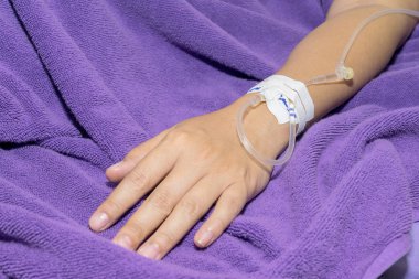 Hastanın hastanede yakın çekim 