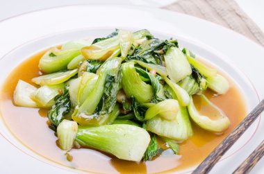 hinese Bok Choy yeşil sebzeler 