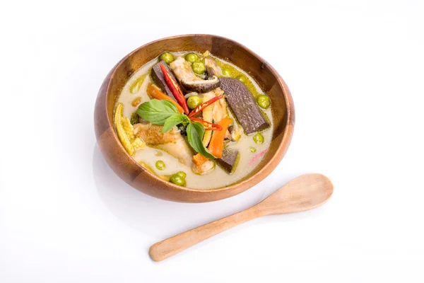 Tajlandii food Green curry kurczak — Zdjęcie stockowe