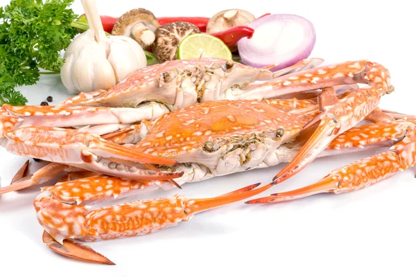 Crab steamed with vegetables — Stock Photo, Image