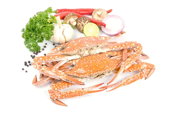 Crab steamed with vegetables — Stock Photo, Image