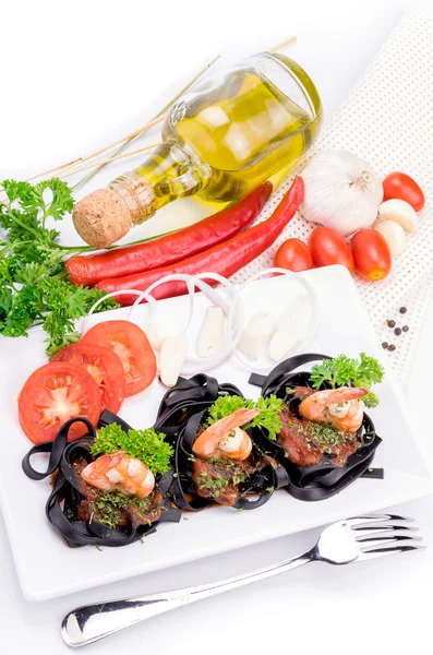 Italian Pasta with vegetables — Stock Photo, Image