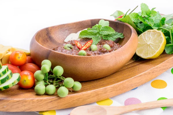 Cocina tailandesa nam prik o mezclas de pasta de chile —  Fotos de Stock