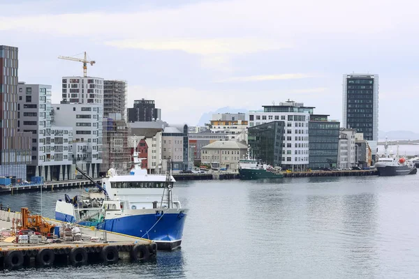 Miasto Port Norweskim Mieście Bodoe — Zdjęcie stockowe