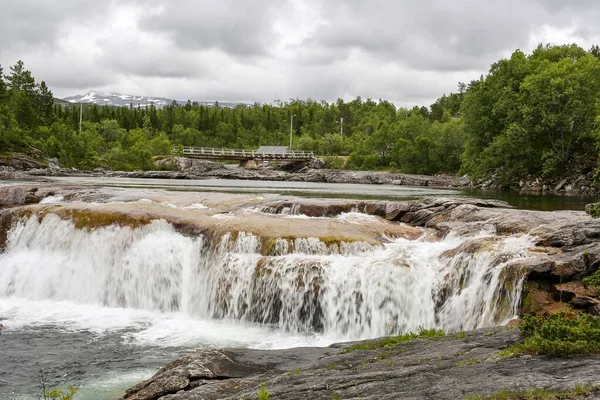 Cascata Sul Fiume Valnes Situata Nel Comune Bodoe — Foto Stock