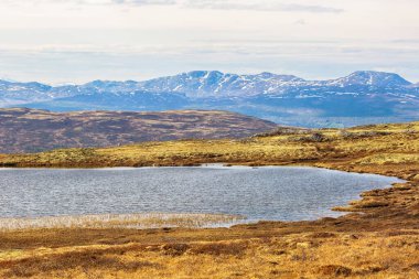 Norveç, Rennebu Belediyesi, Kvikne Brune dağlarındaki bataklıkta bahar seli 