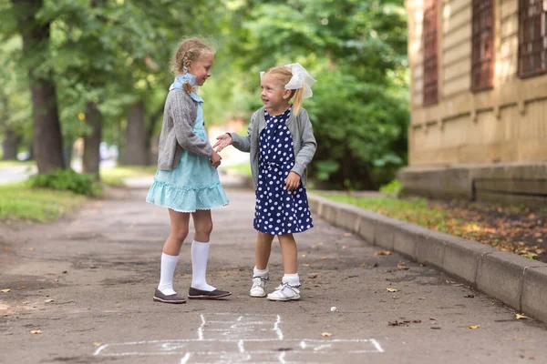 Cheerful children's games in the yard. Children's summer holidays. Soviet childhood . USSR