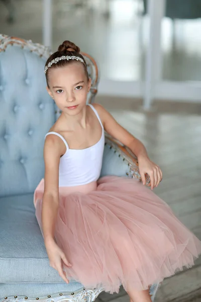 Ballerine Fille Tutu Jupe Pointe Chaussures Classe — Photo