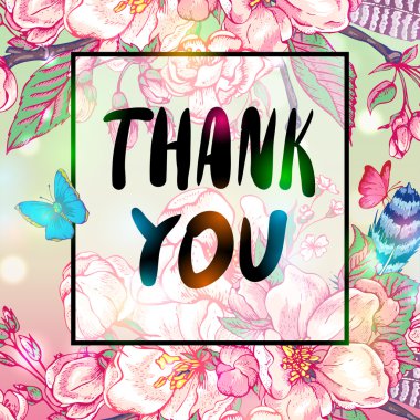 Vintage Bahçe bahar tebrik kartı