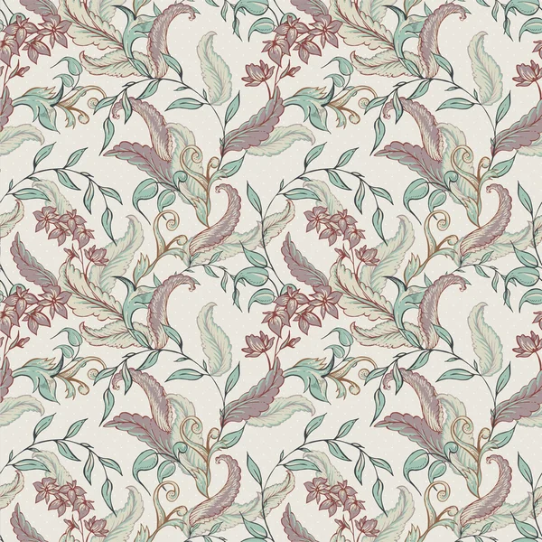 Vintage hand drawn baroque seamless pattern — Vettoriale Stock