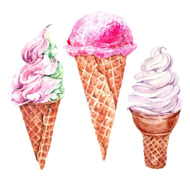 Suluboya dondurma seti