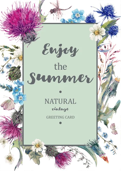 Vintage Natural Herbal Vertical Frame