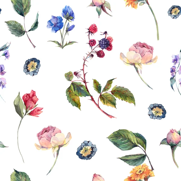 Classical vintage floral seamless pattern — Stock Photo, Image