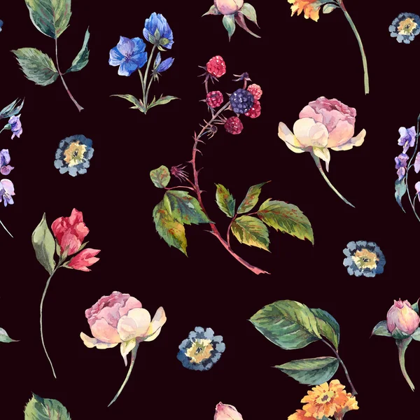 Classique motif floral vintage sans couture — Photo