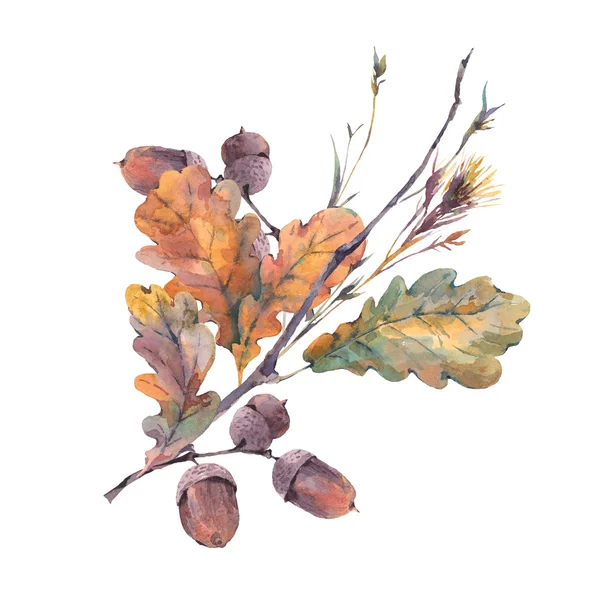 Watercolor autumn vintage bouquet — Stock Photo, Image