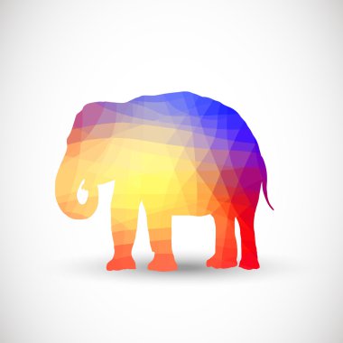 geometrik siluetleri hayvan fil