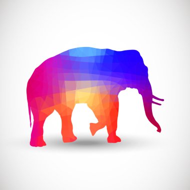 geometrik siluetleri hayvan fil