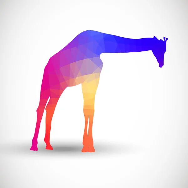 Geometrische silhouetten dieren giraffe — Stockvector