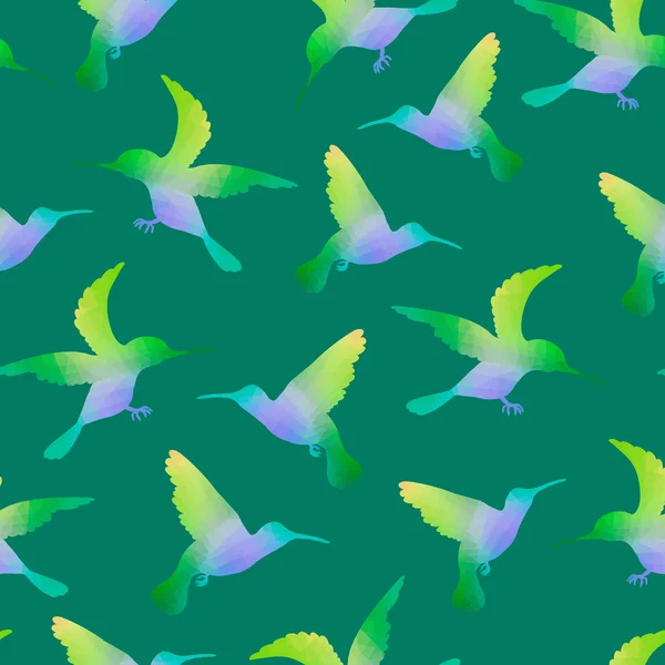 Nahtlose Natur Hintergrund mit Kolibris — Stockvektor