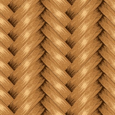 Hasır sorunsuz arka plan, ahşap sepet dokulu