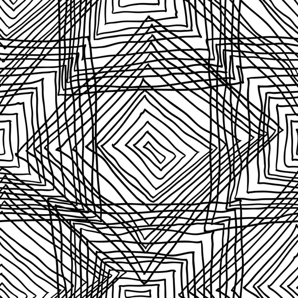 Abstrakte geometrische nahtlose monochrome Hintergrund — Stockvektor