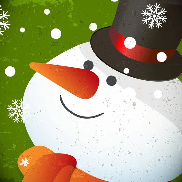 Snowman illustration for Christmas design — Stock Vector