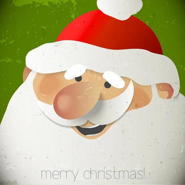 Santa Claus Vector Greeting Card — Stock Vector