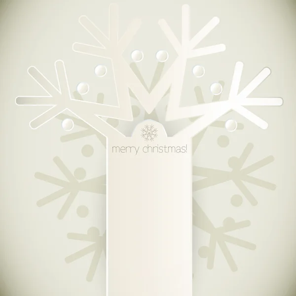 New Year snowflakes Vector greeting card — Stock Vector